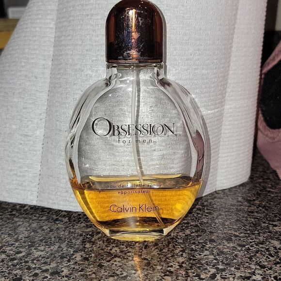 Calvin Klein Obsession 4 oz Large Size Bottle Nice Amount Remaining - Picture 1 of 5